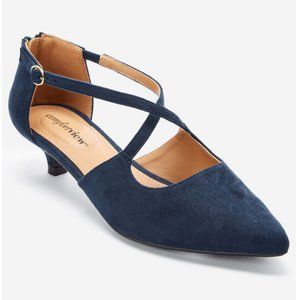 Comfort view Women's Wide Width The Dawn Pump Size 10W NWOT Navy